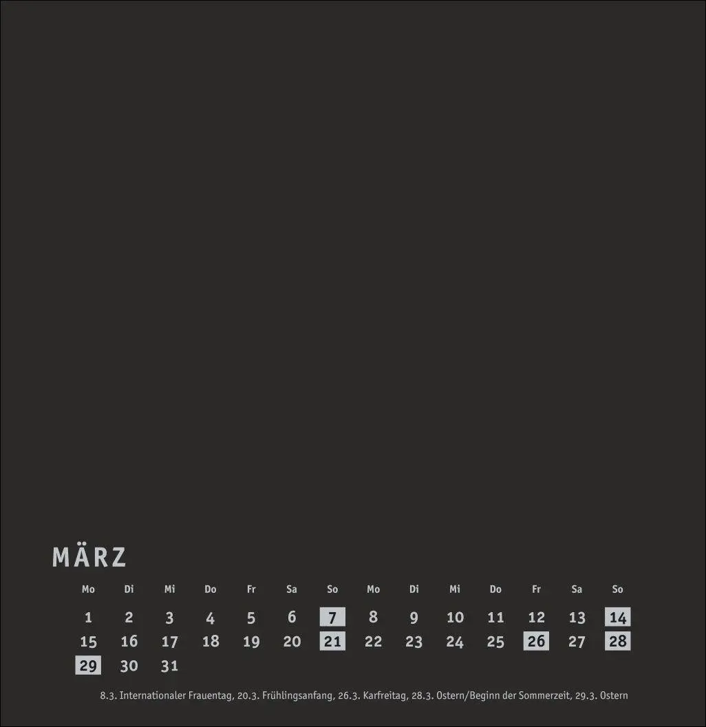 Bild: 9783756418220 | Premium-Bastelkalender schwarz groß 2027 | Kalender | Spiralbindung