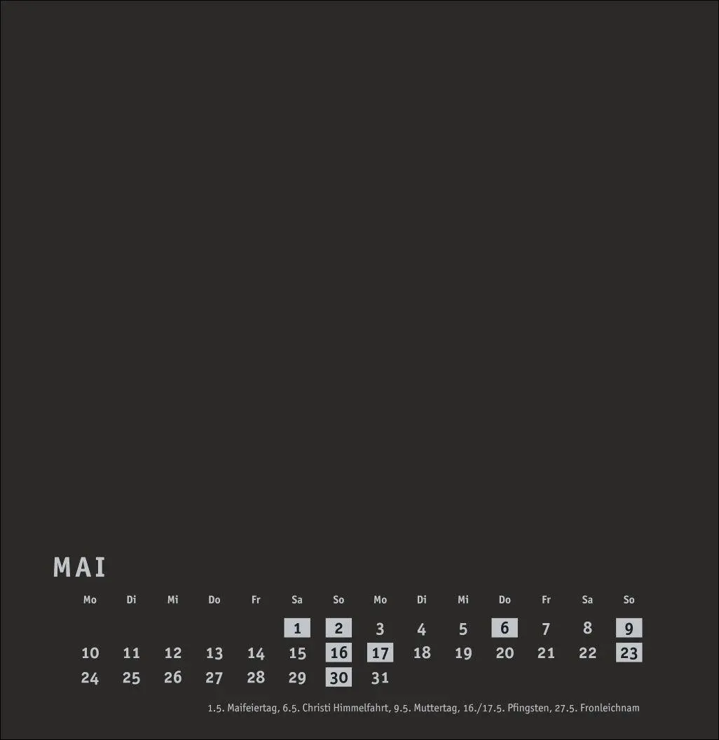 Bild: 9783756418220 | Premium-Bastelkalender schwarz groß 2027 | Kalender | Spiralbindung