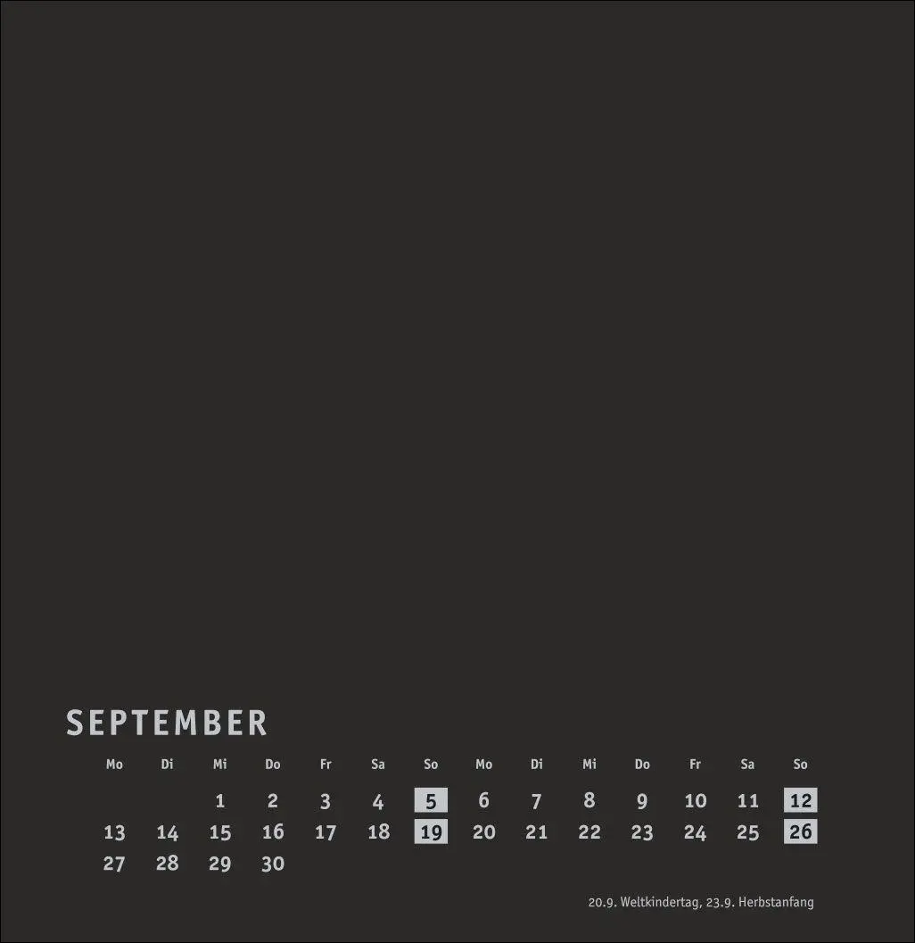 Bild: 9783756418220 | Premium-Bastelkalender schwarz groß 2027 | Kalender | Spiralbindung