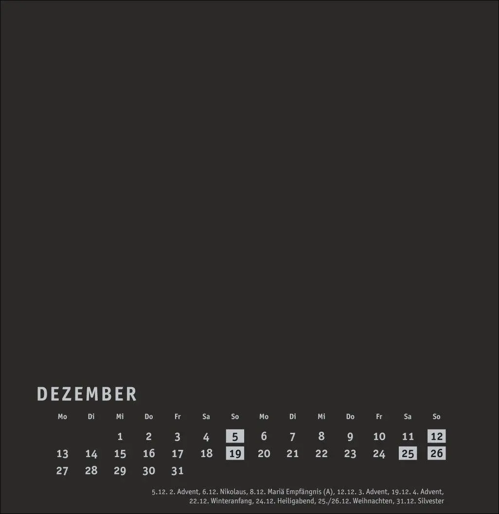 Bild: 9783756418220 | Premium-Bastelkalender schwarz groß 2027 | Kalender | Spiralbindung