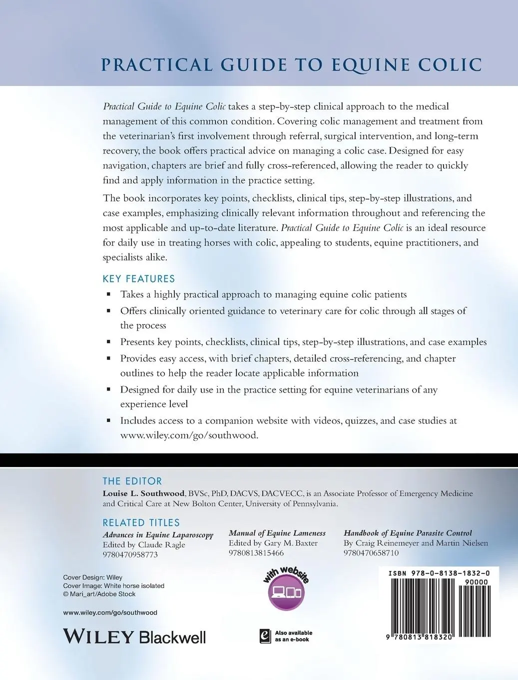 Rückseite: 9780813818320 | Practical Guide to Equine Colic | Louise L Southwood | Buch | 374 S.