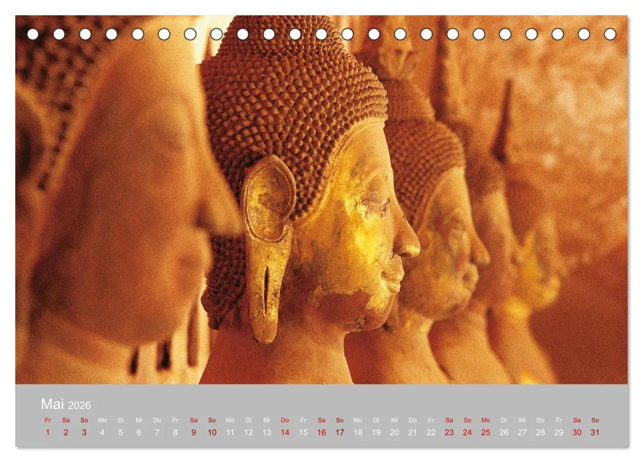 Bild: 9783457598320 | BUDDHA - Ein sanftes Lächeln (Tischkalender 2026 DIN A5 quer),...