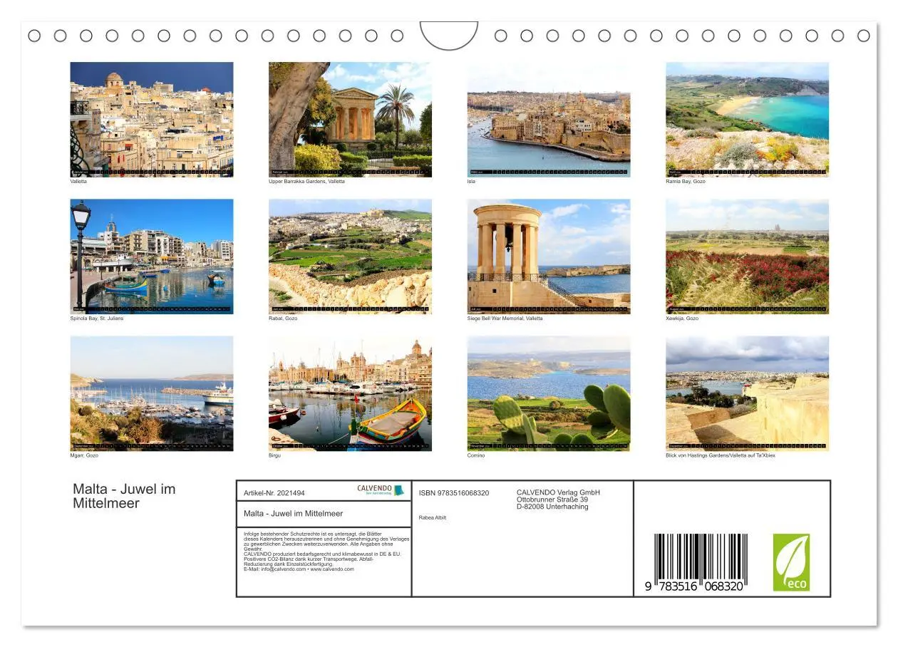 Bild: 9783516068320 | Malta - Juwel im Mittelmeer (Wandkalender 2026 DIN A4 quer),...