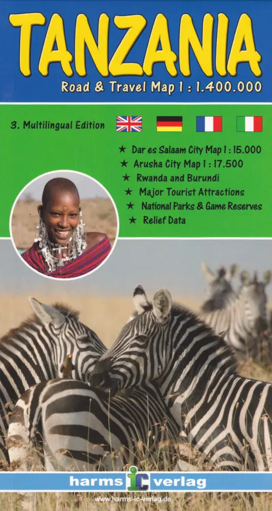Cover: 9783927468320 | Harms Road &amp; Travel Map Tanzania | (Land-)Karte | Deutsch | 2013
