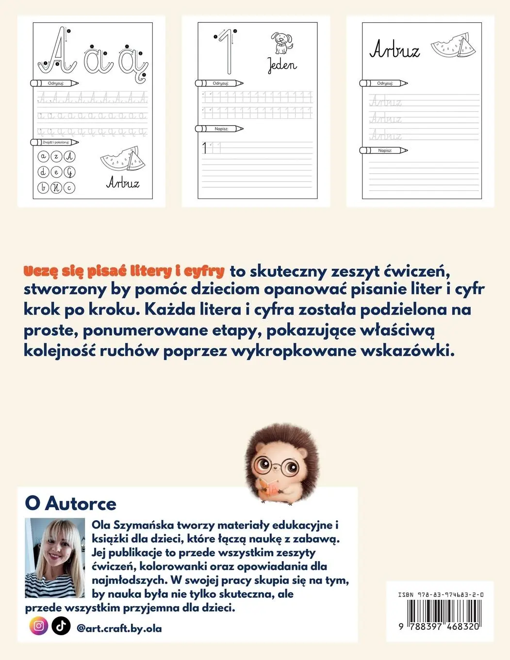 Rückseite: 9788397468320 | Ucz¿ si¿ pisa¿ litery i cyfry | Ola Szyma¿ska | Taschenbuch | Polnisch