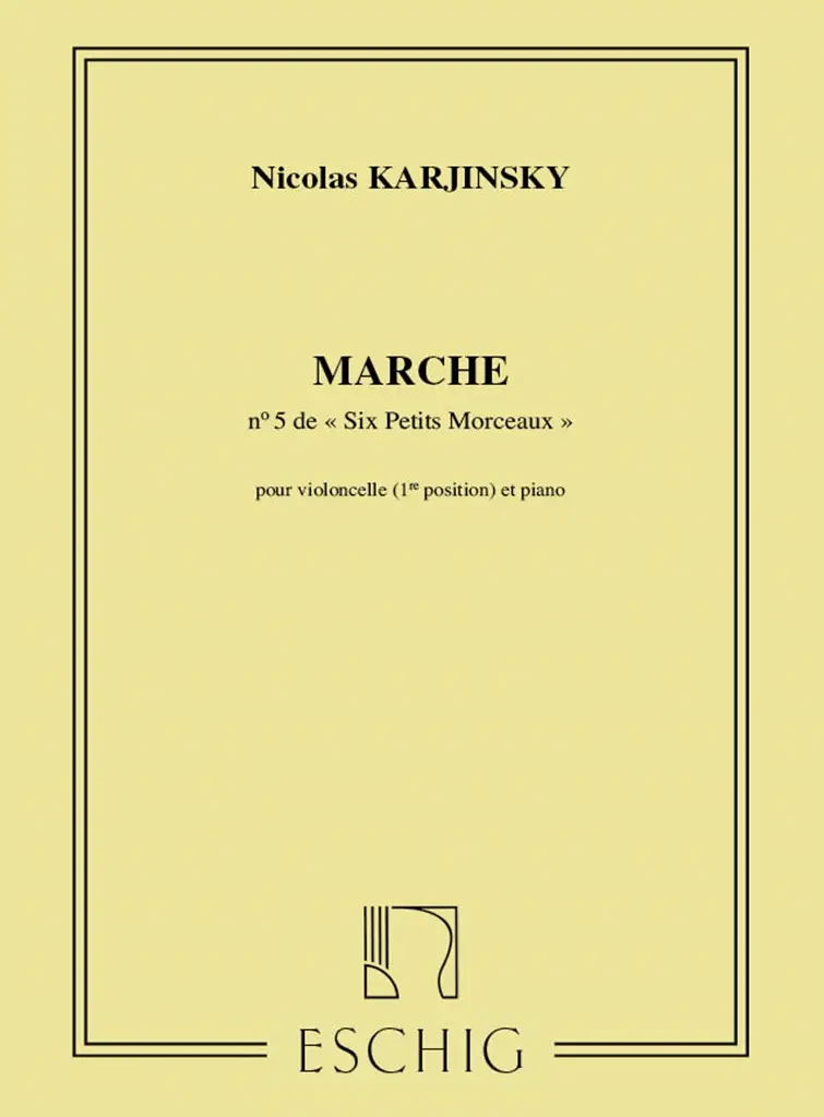 Cover: 9790045018320 | Marche. | N. 5 De Six Petits Morceaux | Nicolas Karjinsky | Partitur