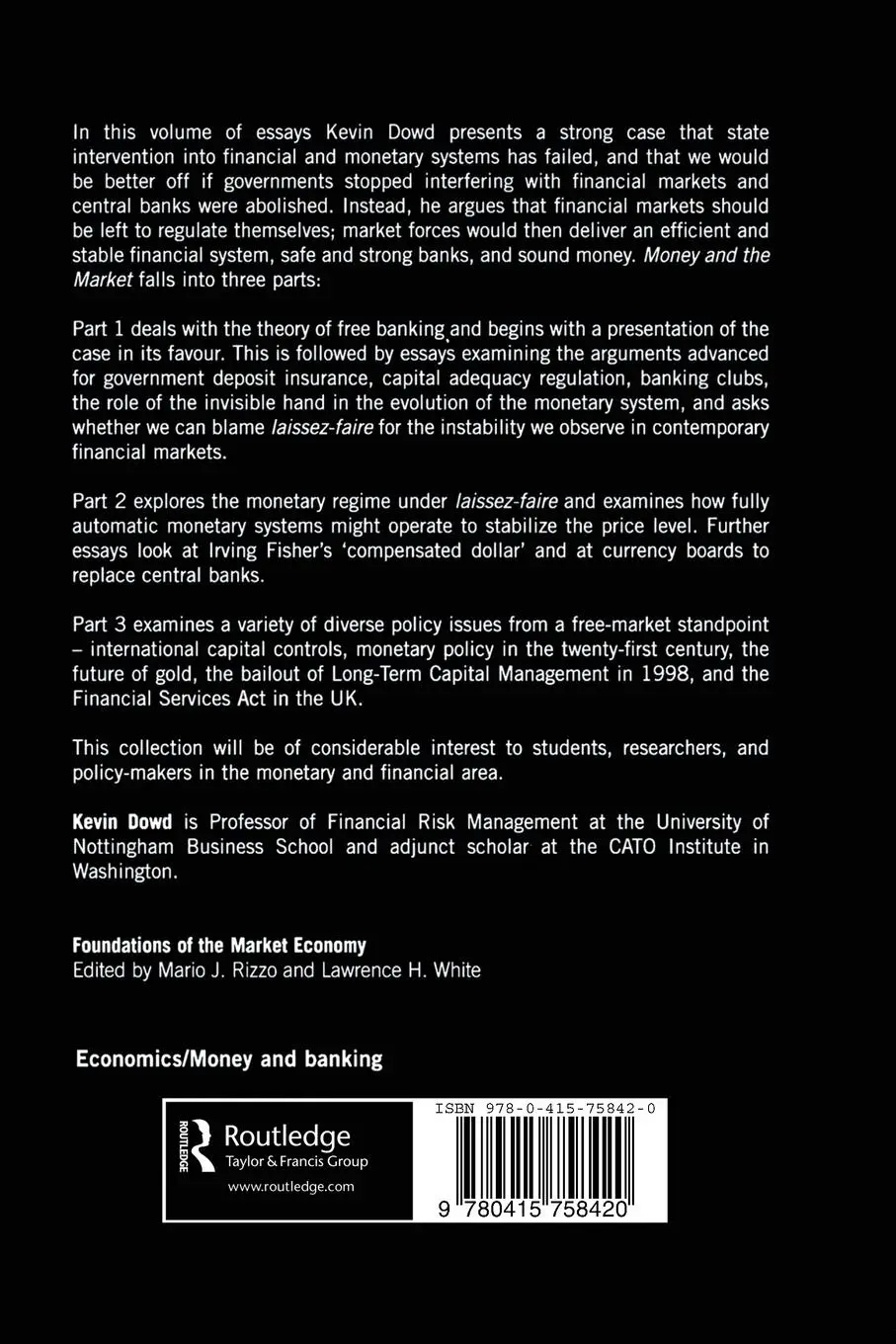 Rückseite: 9780415758420 | Money and the Market | Essays on Free Banking | Kevin Dowd | Buch