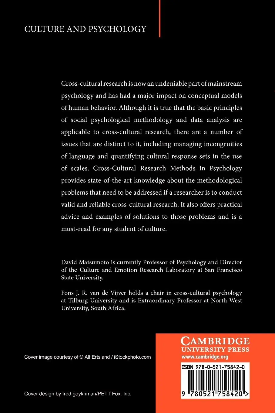Rückseite: 9780521758420 | Cross-Cultural Research Methods in Psychology | Matsumoto (u. a.)