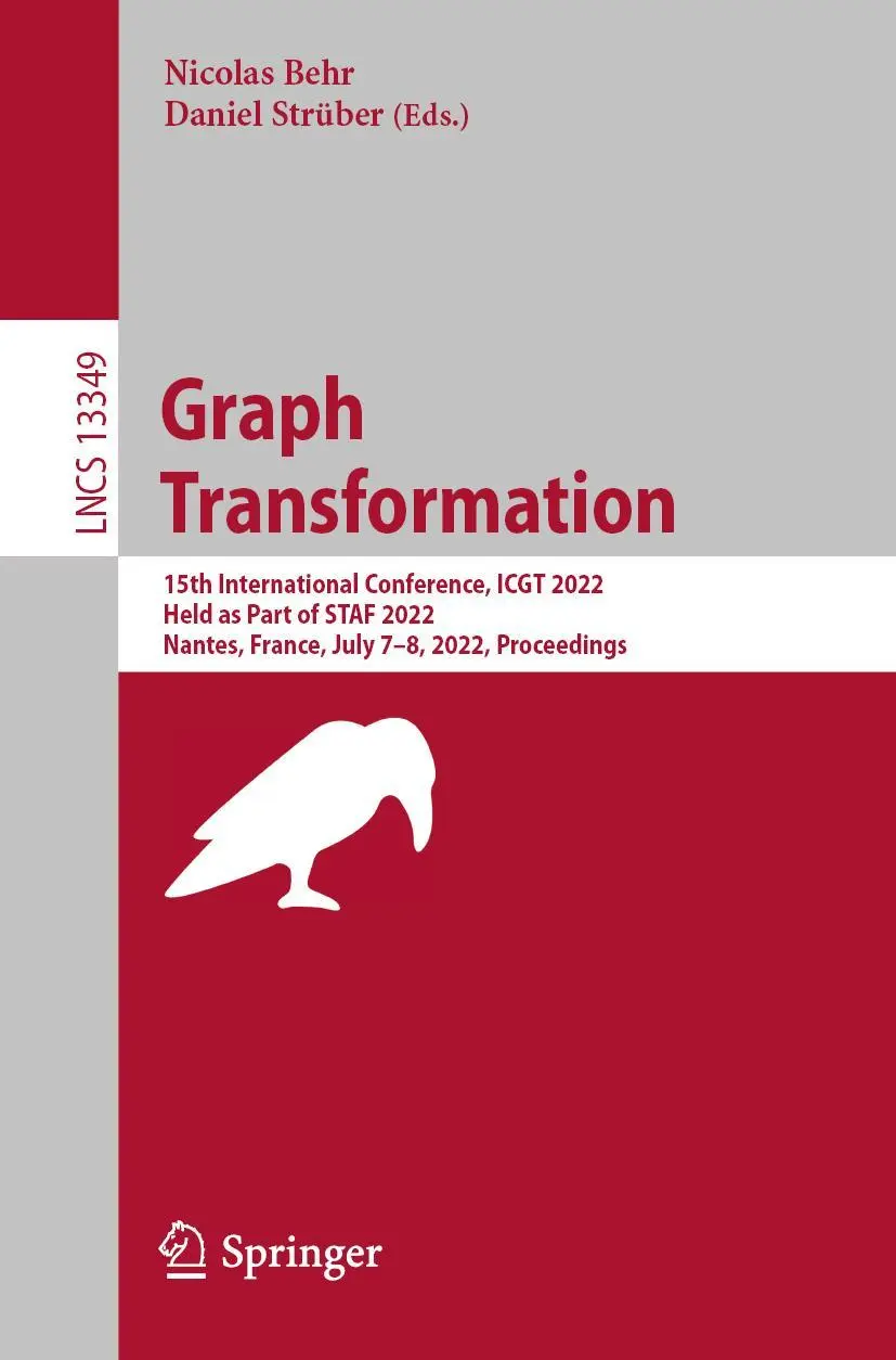 Cover: 9783031098420 | Graph Transformation | Nicolas Behr (u. a.) | Taschenbuch | xii | 2022