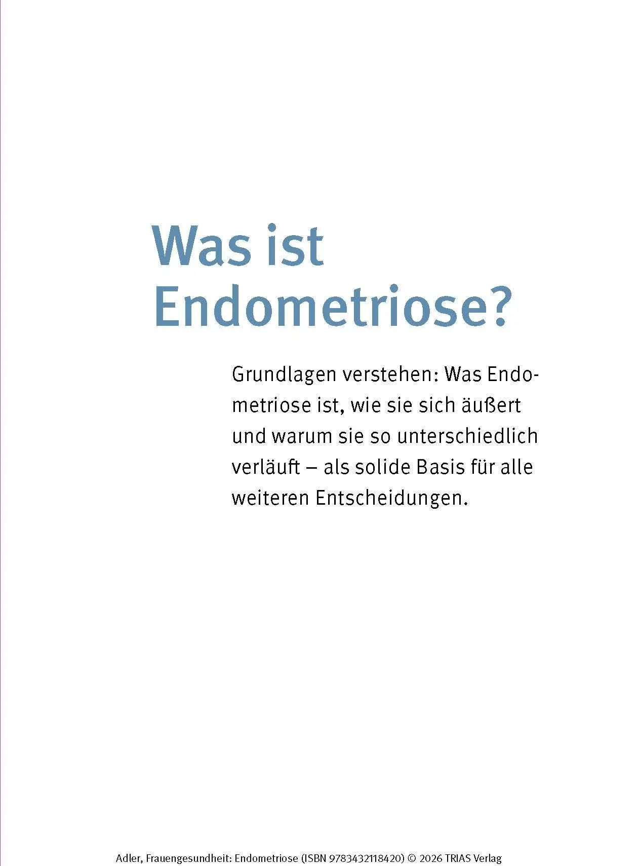 Bild: 9783432118420 | Frauengesundheit: Endometriose | Christine Adler | Taschenbuch | 2026
