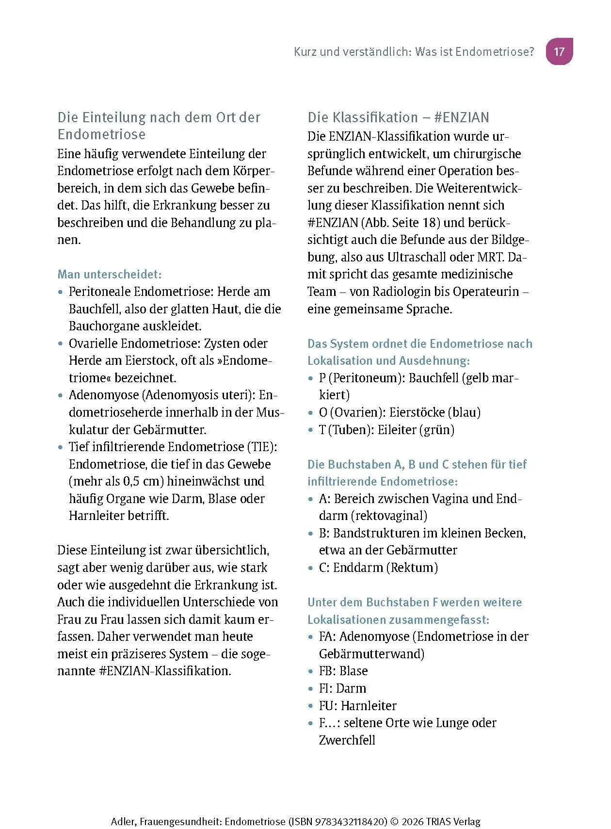 Bild: 9783432118420 | Frauengesundheit: Endometriose | Christine Adler | Taschenbuch | 2026