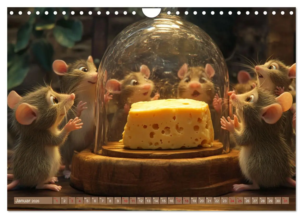 Bild: 9783457278420 | Mäuse würden Käse kaufen (Wandkalender 2026 DIN A4 quer), CALVENDO...