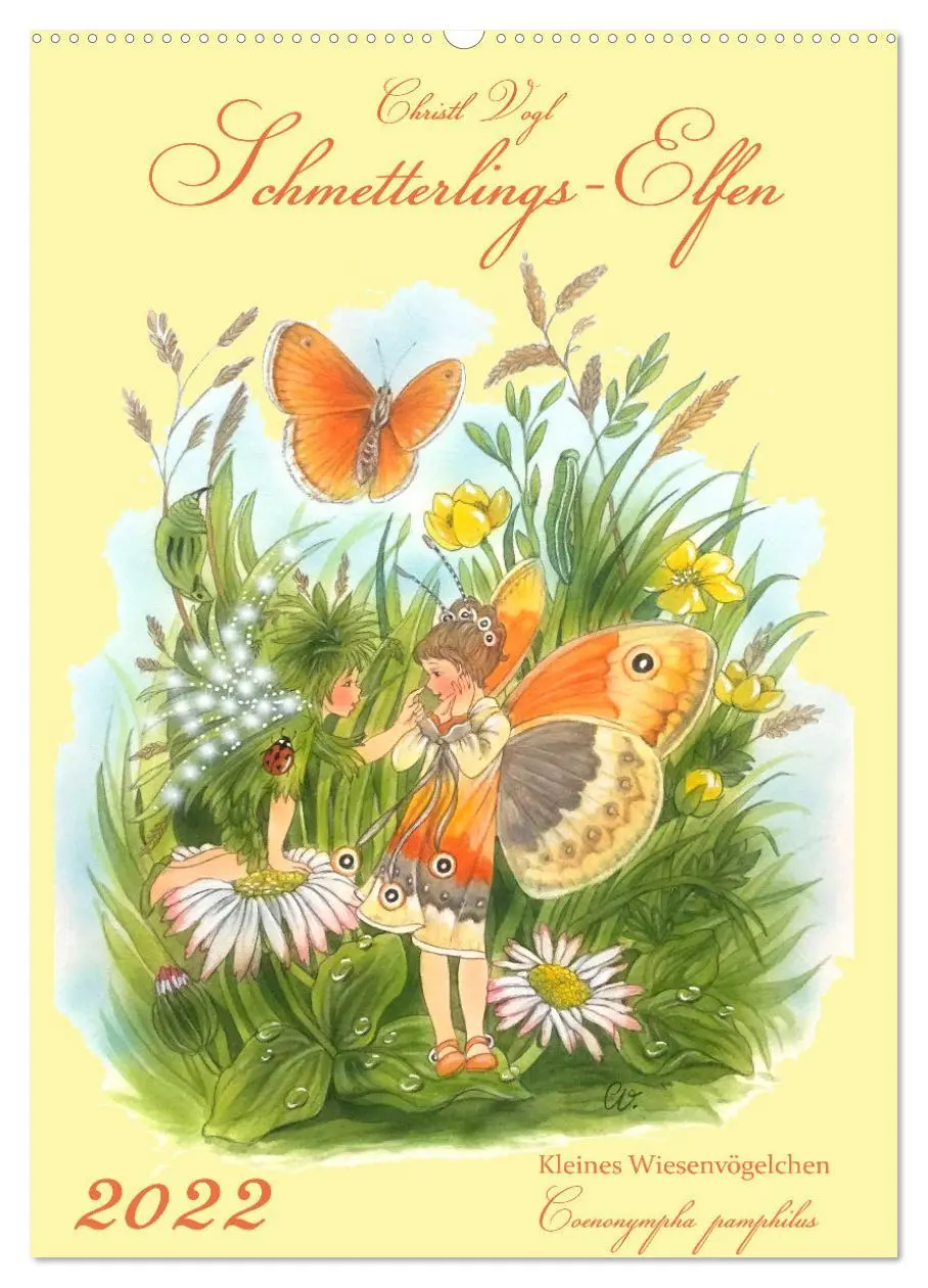 Cover: 9783516368420 | Schmetterlings-Elfen (Wandkalender 2026 DIN A2 hoch), CALVENDO...