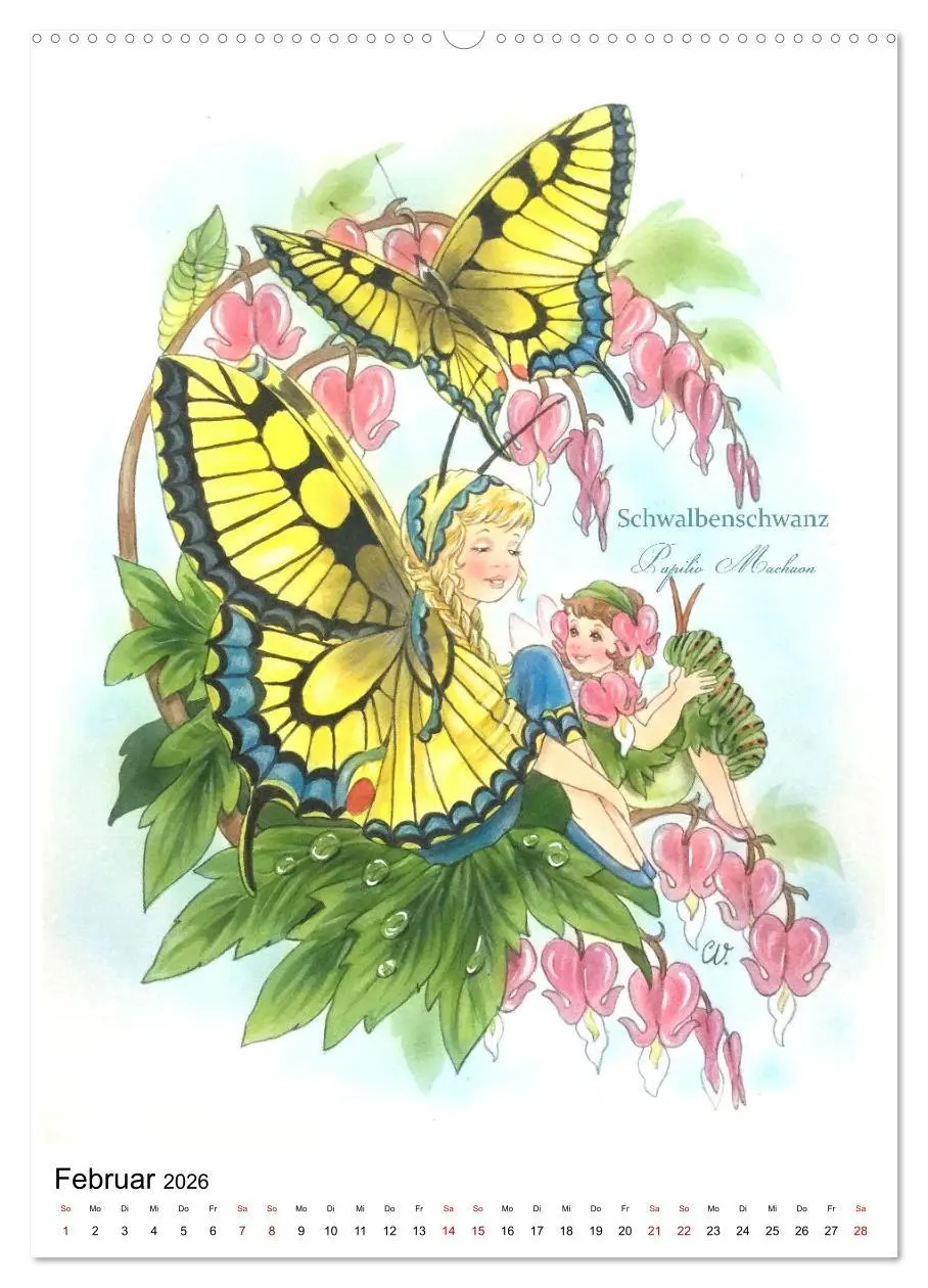 Bild: 9783516368420 | Schmetterlings-Elfen (Wandkalender 2026 DIN A2 hoch), CALVENDO...