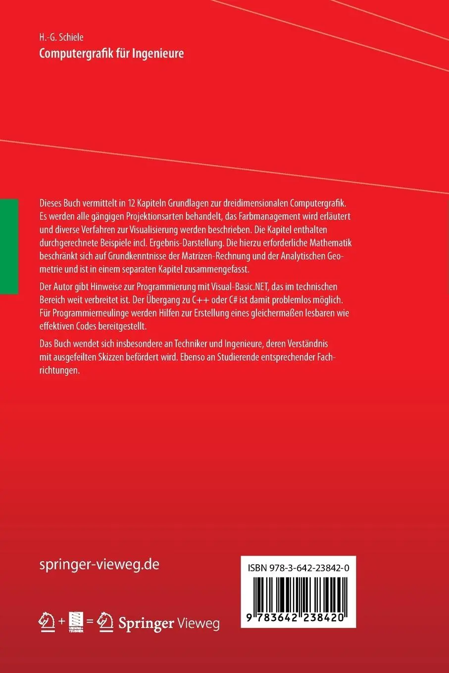 Rückseite: 9783642238420 | Computergrafik für Ingenieure | Eine anwendungsorientierte Einführung
