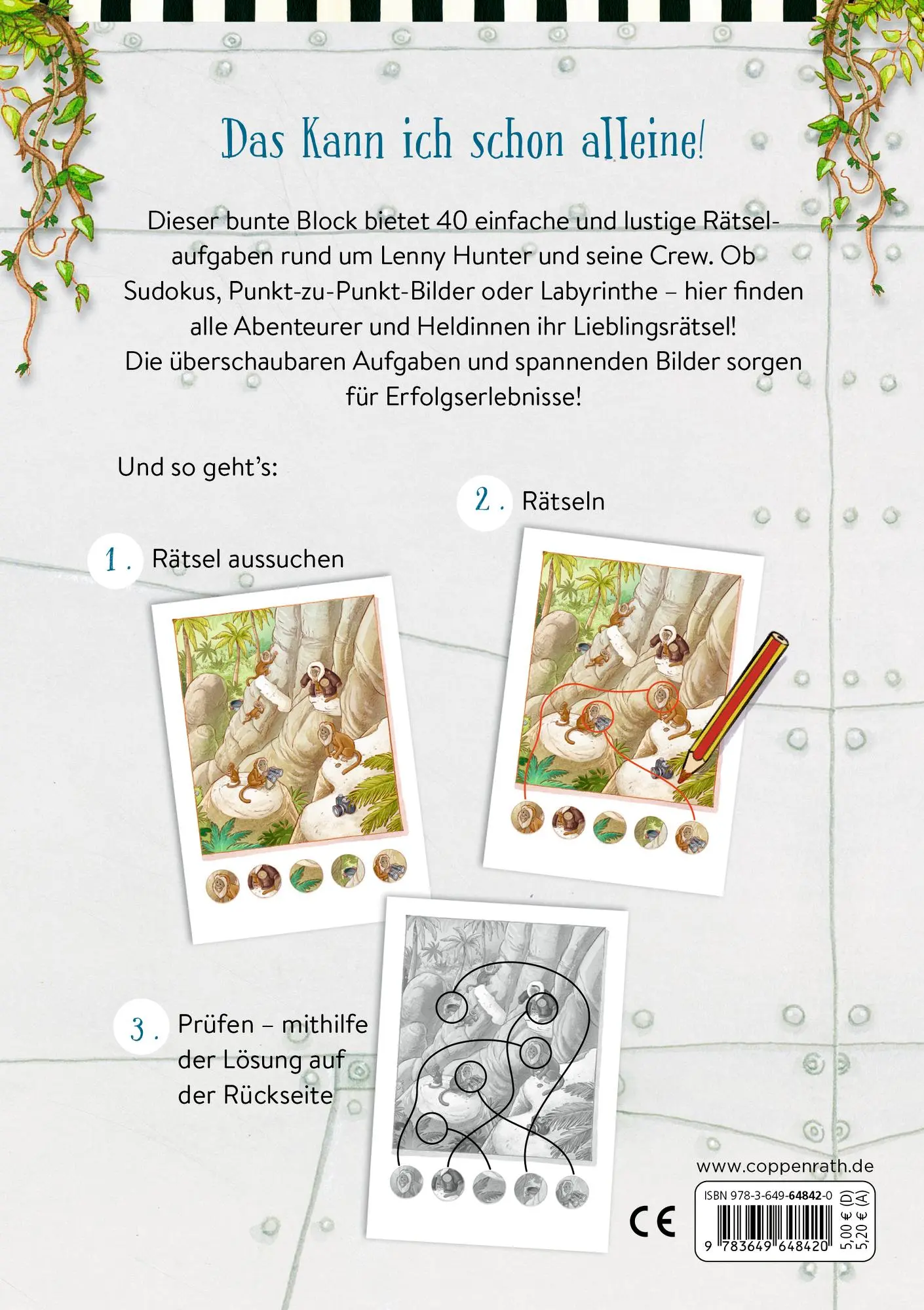Rückseite: 9783649648420 | Rätsel ohne Text | Wilde Tiere (Lenny Hunter) | Silvio Neuendorf
