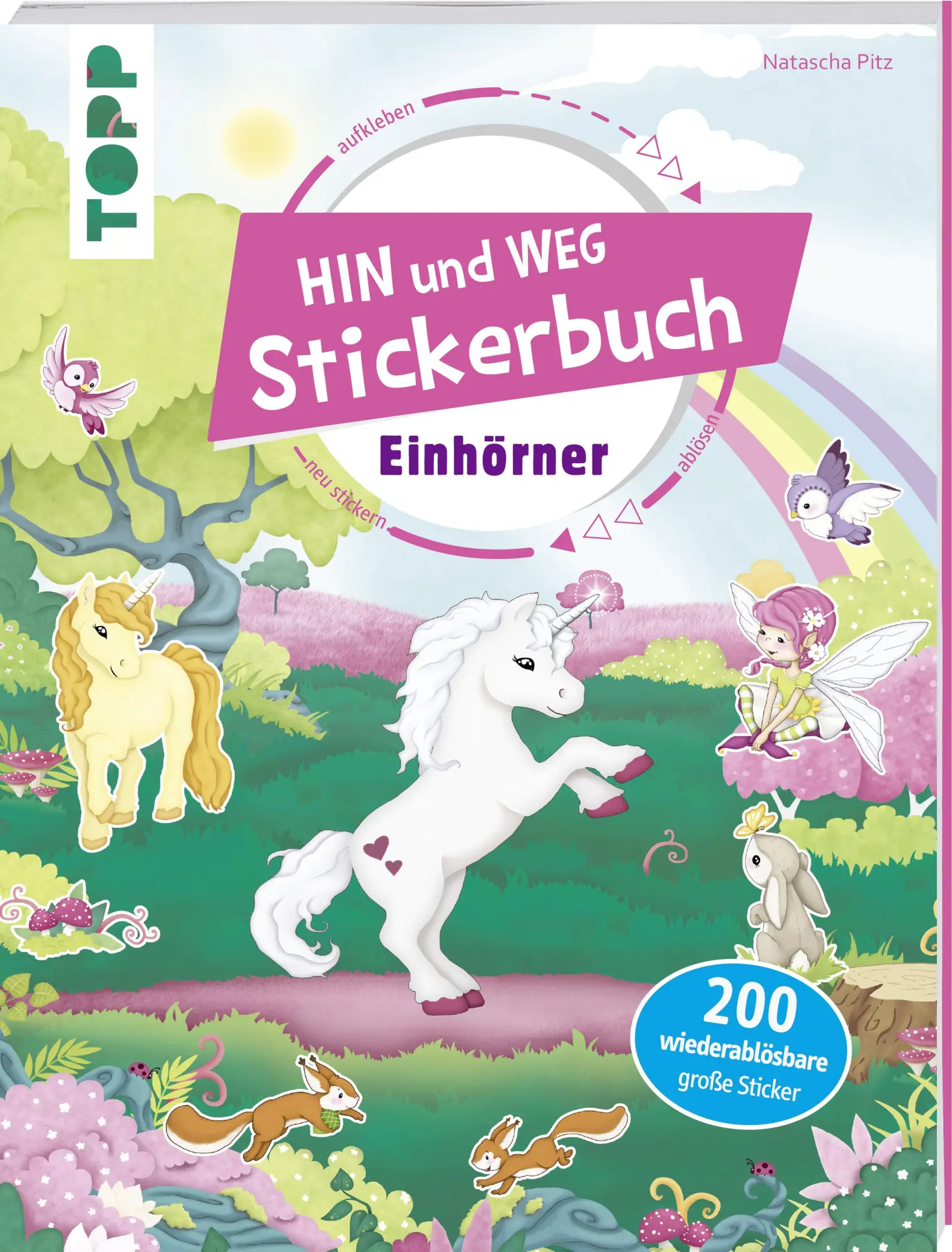 Cover: 9783772478420 | Das Hin-und-weg-Stickerbuch. Einhörner | Natascha Pitz | Broschüre