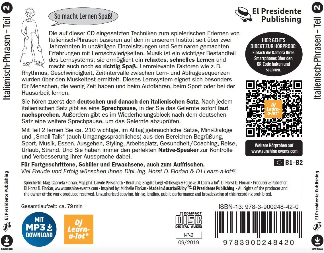 Bild: 9783900248420 | Italienisch-Phrasen spielerisch erlernt 2 | Horst D. Florian | CD