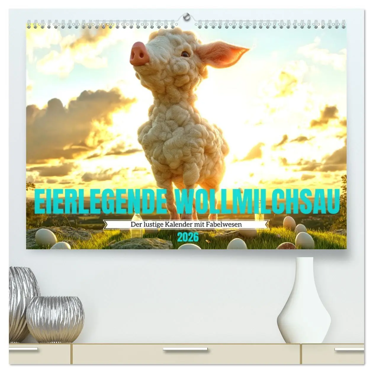 Cover: 9783457338520 | Eierlegende Wollmilchsau - der lustige Kalender mit Fabelwesen...