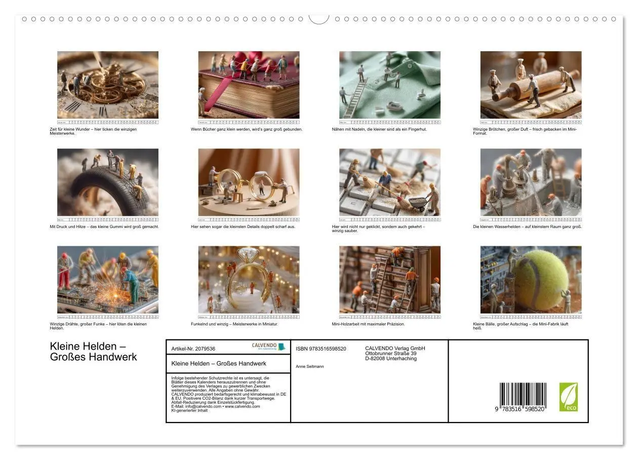 Bild: 9783516598520 | Kleine Helden - Großes Handwerk (hochwertiger Premium Wandkalender...