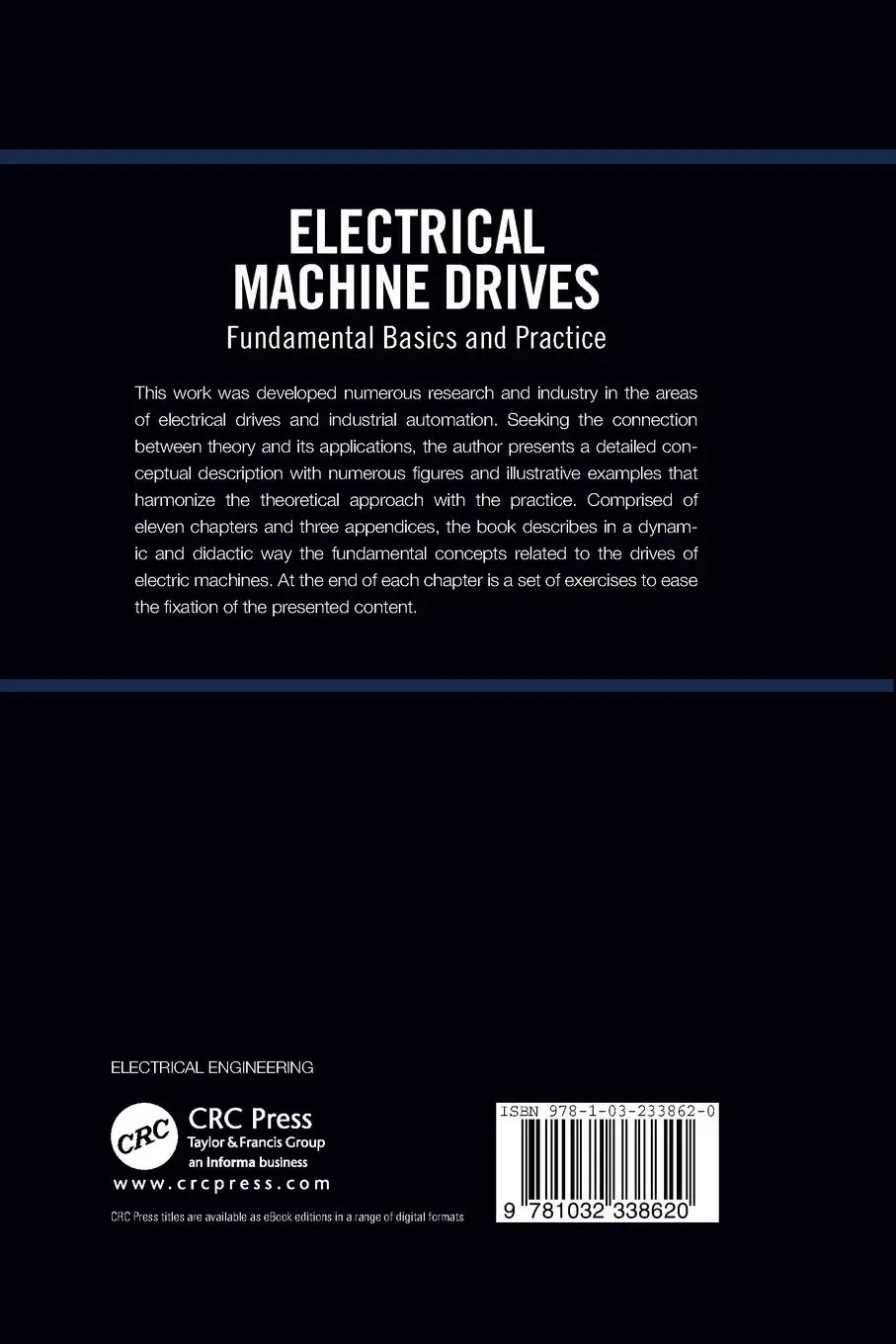 Rückseite: 9781032338620 | Electrical Machine Drives | Fundamental Basics and Practice | Franchi
