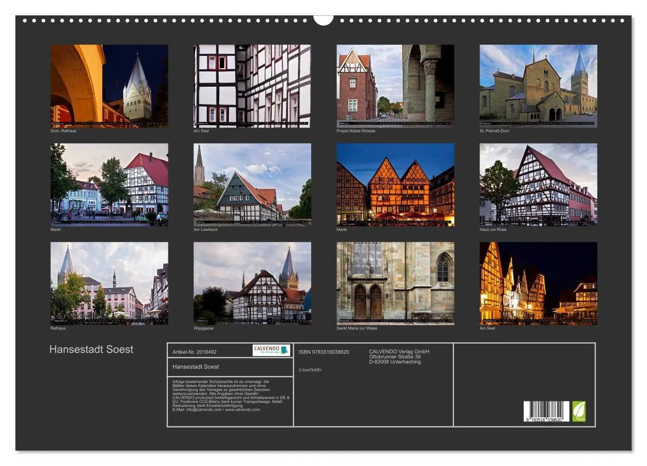Bild: 9783516038620 | Hansestadt Soest (Wandkalender 2026 DIN A2 quer), CALVENDO...