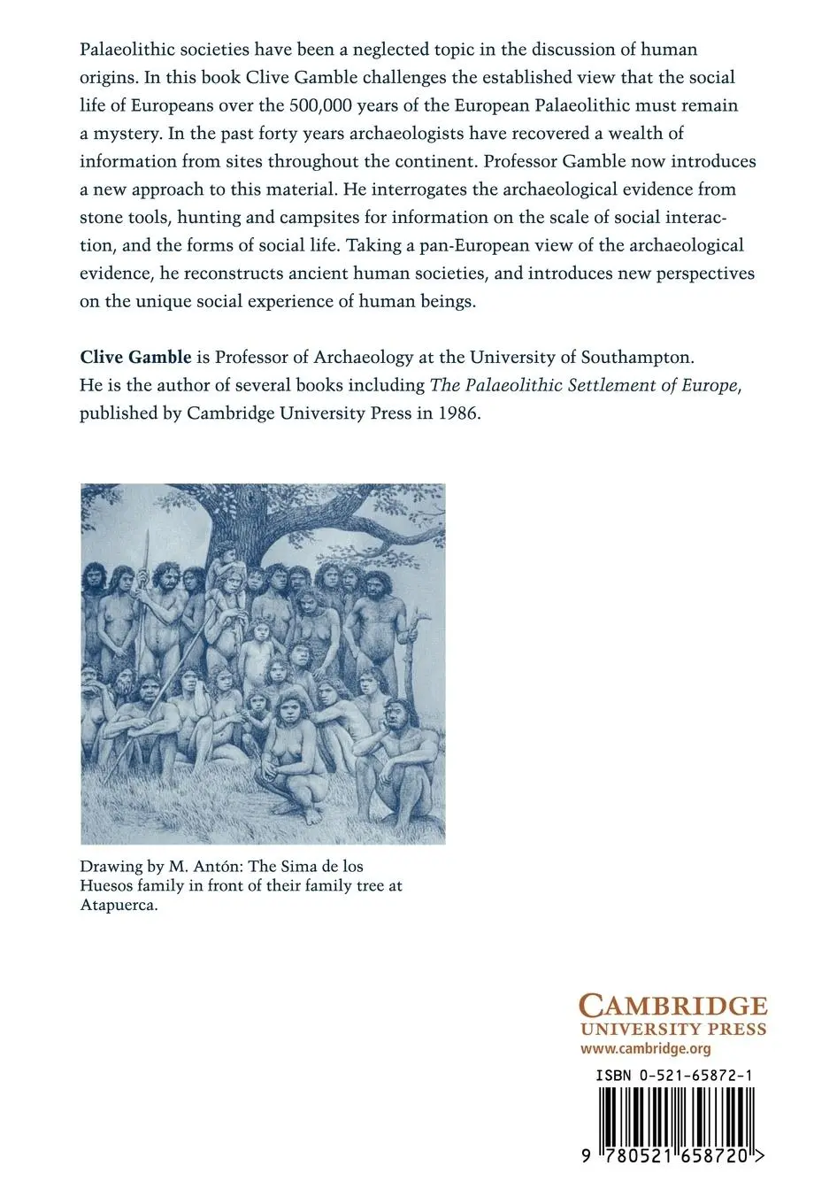Rückseite: 9780521658720 | The Palaeolithic Societies of Europe | Clive Gamble | Taschenbuch