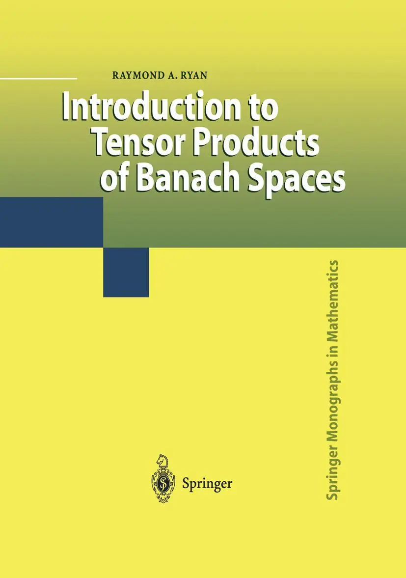 Cover: 9781849968720 | Introduction to Tensor Products of Banach Spaces | Raymond A. Ryan Cover: 9781849968720 | Introduction to Tensor Products of Banach Spaces | Raymond A. Ryan