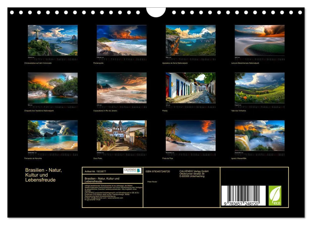 Bild: 9783457248720 | Brasilien - Natur, Kultur und Lebensfreude (Wandkalender 2026 DIN...