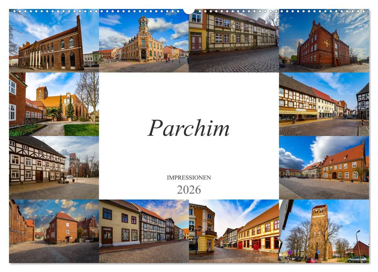 Cover: 9783457798720 | Parchim Impressionen (Wandkalender 2026 DIN A2 quer), CALVENDO...