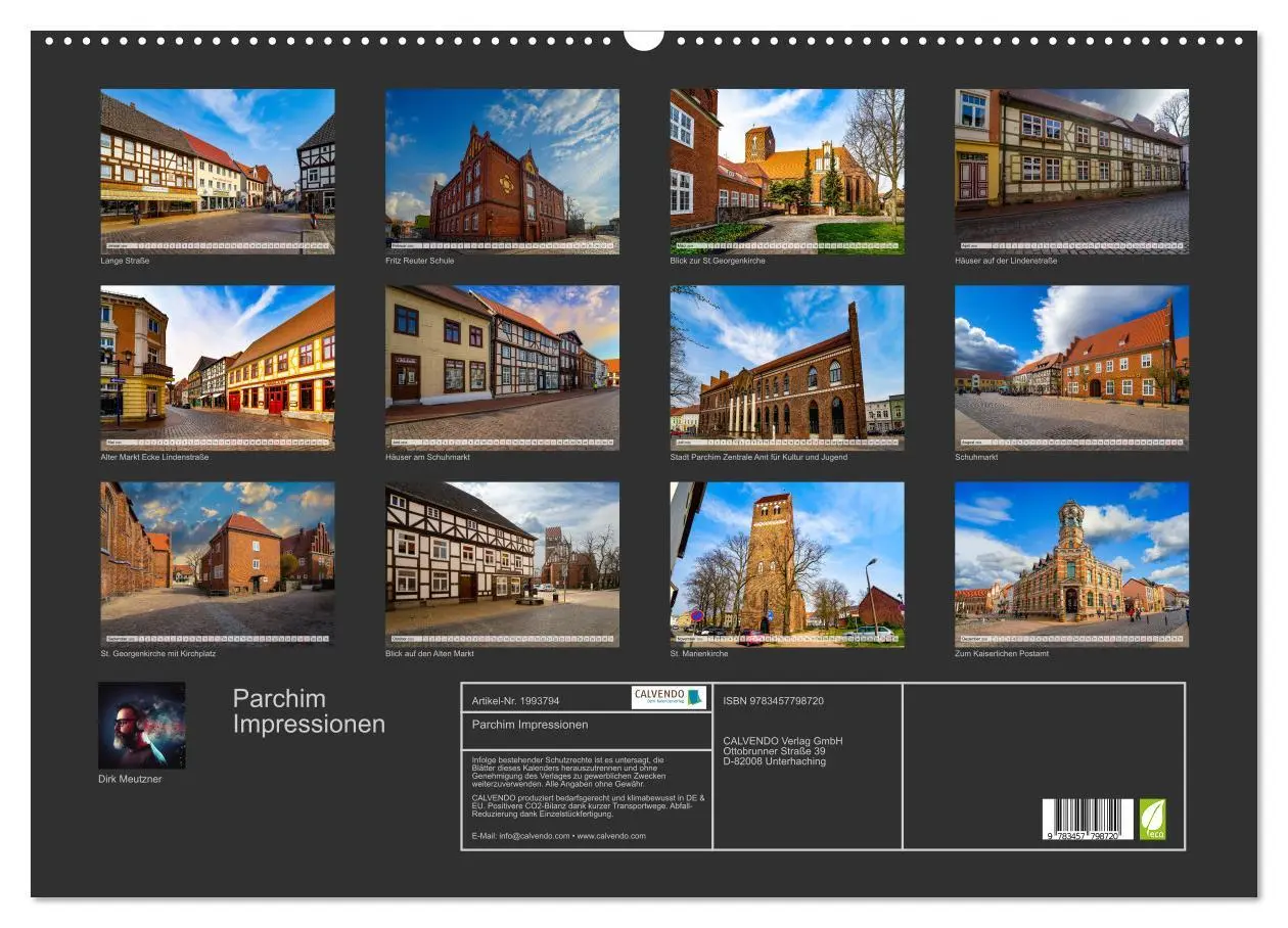 Bild: 9783457798720 | Parchim Impressionen (Wandkalender 2026 DIN A2 quer), CALVENDO...