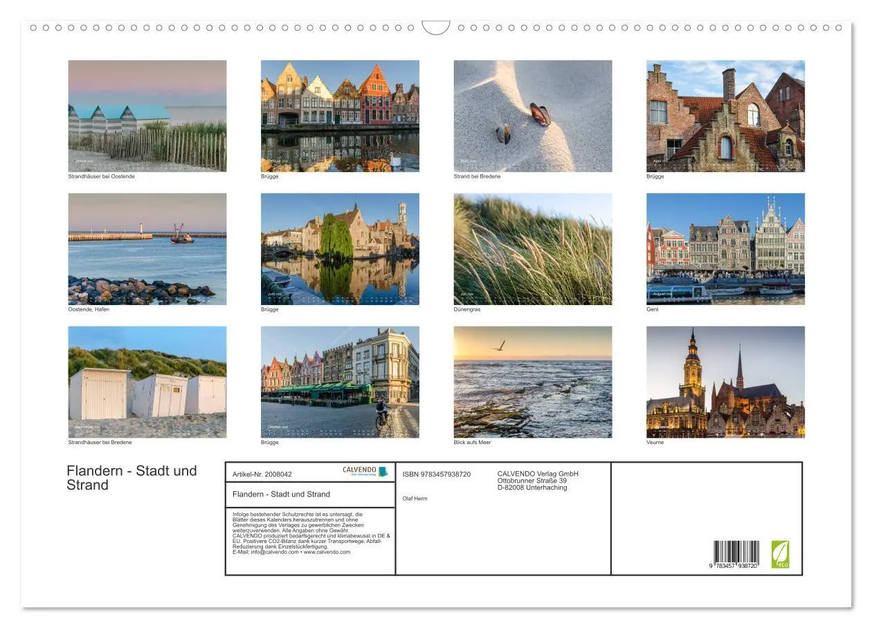Bild: 9783457938720 | Flandern - Stadt und Strand (Wandkalender 2026 DIN A2 quer),...