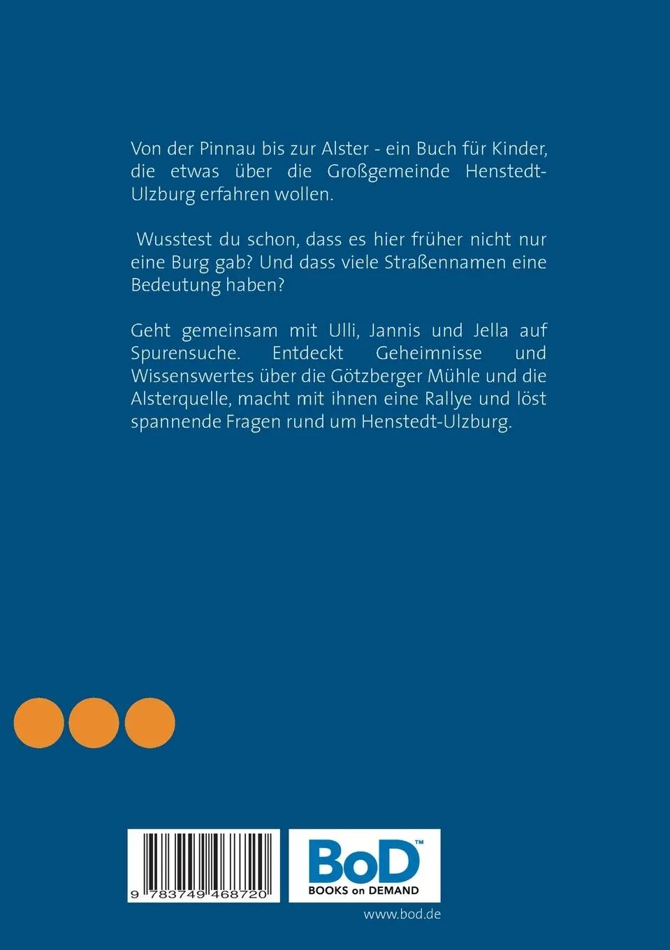 Rückseite: 9783749468720 | Von der Pinnau bis zur Alster | Kinder entdecken Henstedt-Ulzburg