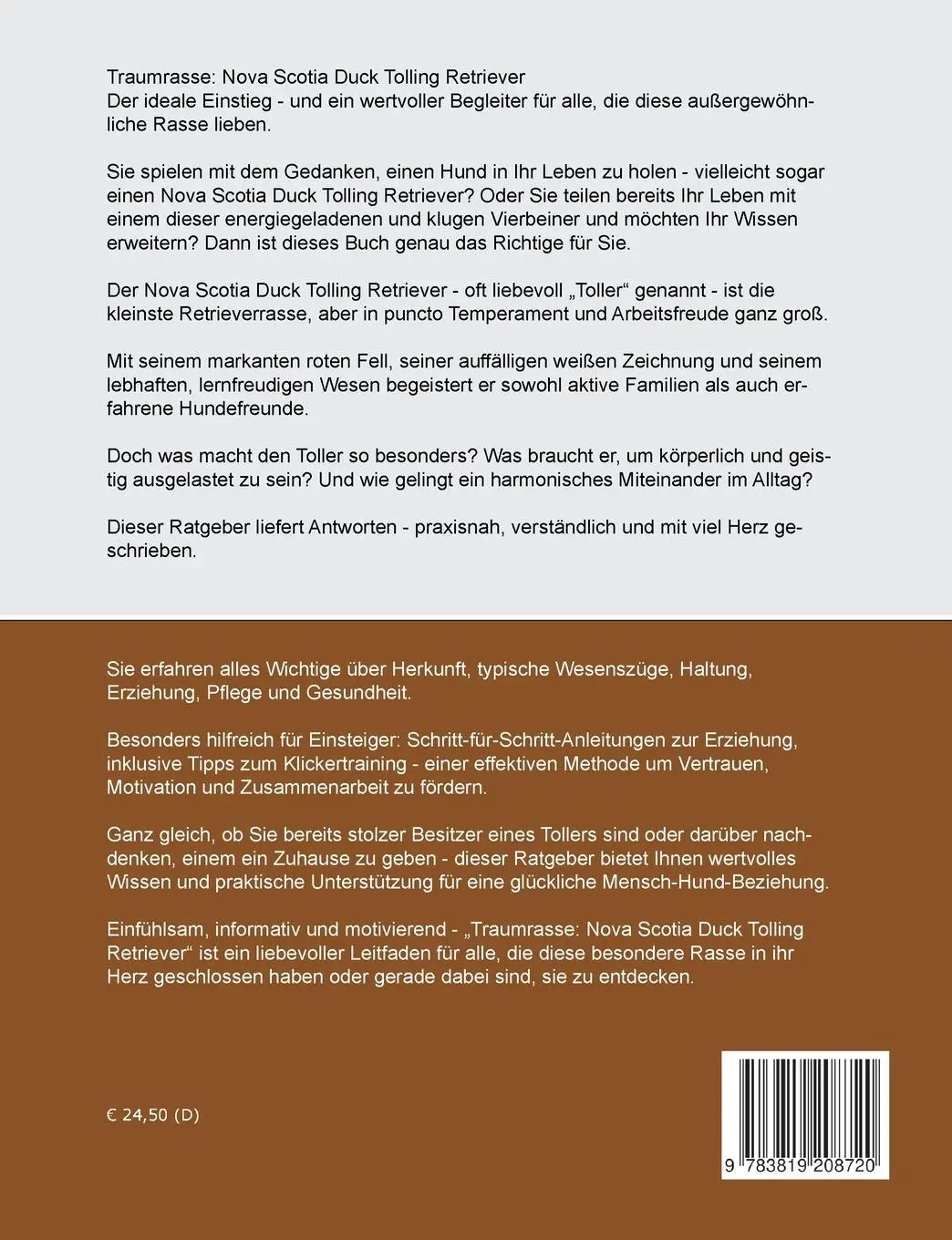Rückseite: 9783819208720 | Traumrasse Nova Scotia Duck Tolling Retriever | Helge Berghaus | Buch