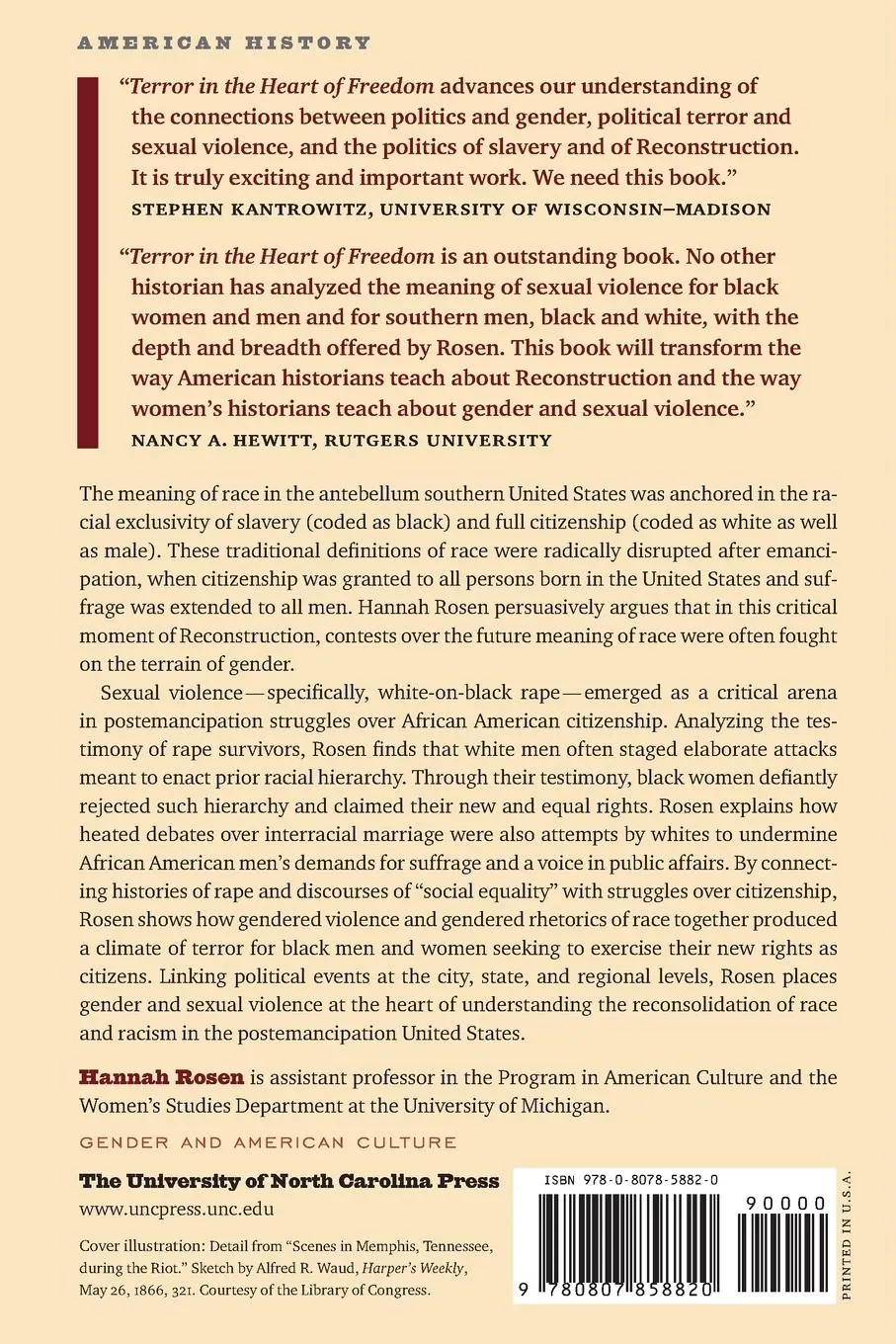 Rückseite: 9780807858820 | Terror in the Heart of Freedom | Hannah Rosen | Taschenbuch | Englisch