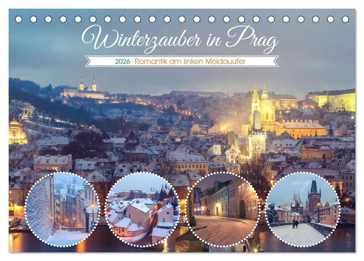 Cover: 9783457548820 | Winterzauber in Prag (Tischkalender 2026 DIN A5 quer), CALVENDO...