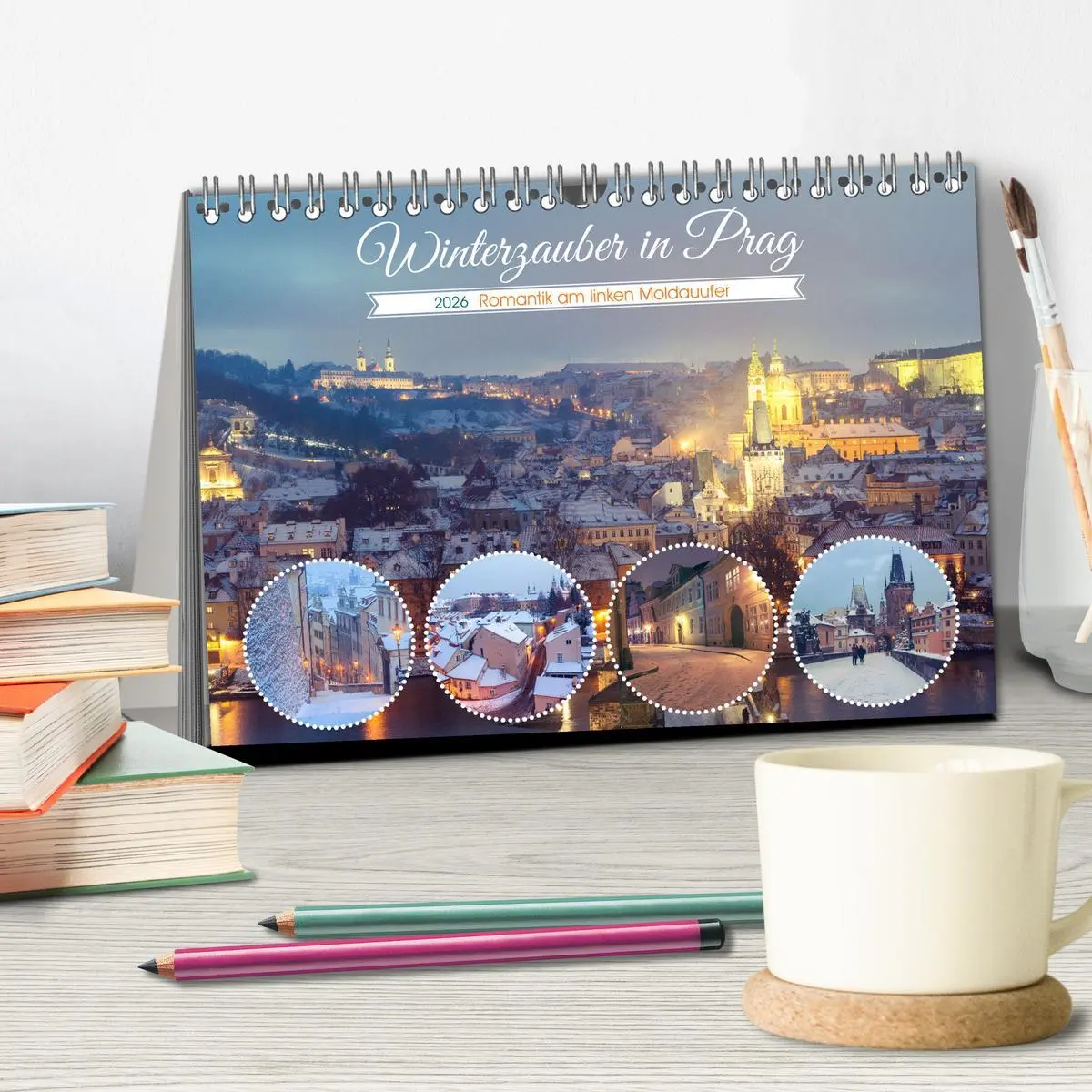 Bild: 9783457548820 | Winterzauber in Prag (Tischkalender 2026 DIN A5 quer), CALVENDO...