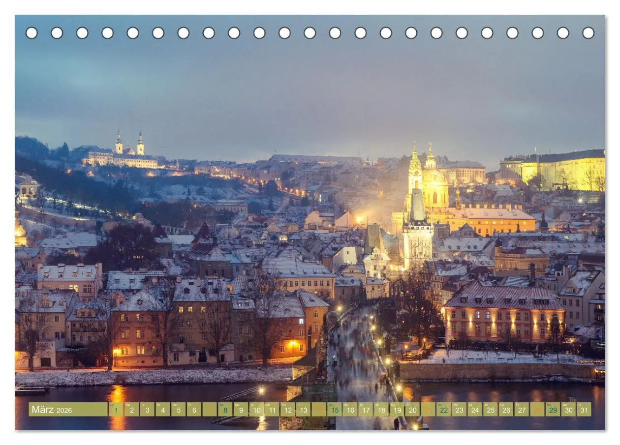 Bild: 9783457548820 | Winterzauber in Prag (Tischkalender 2026 DIN A5 quer), CALVENDO...
