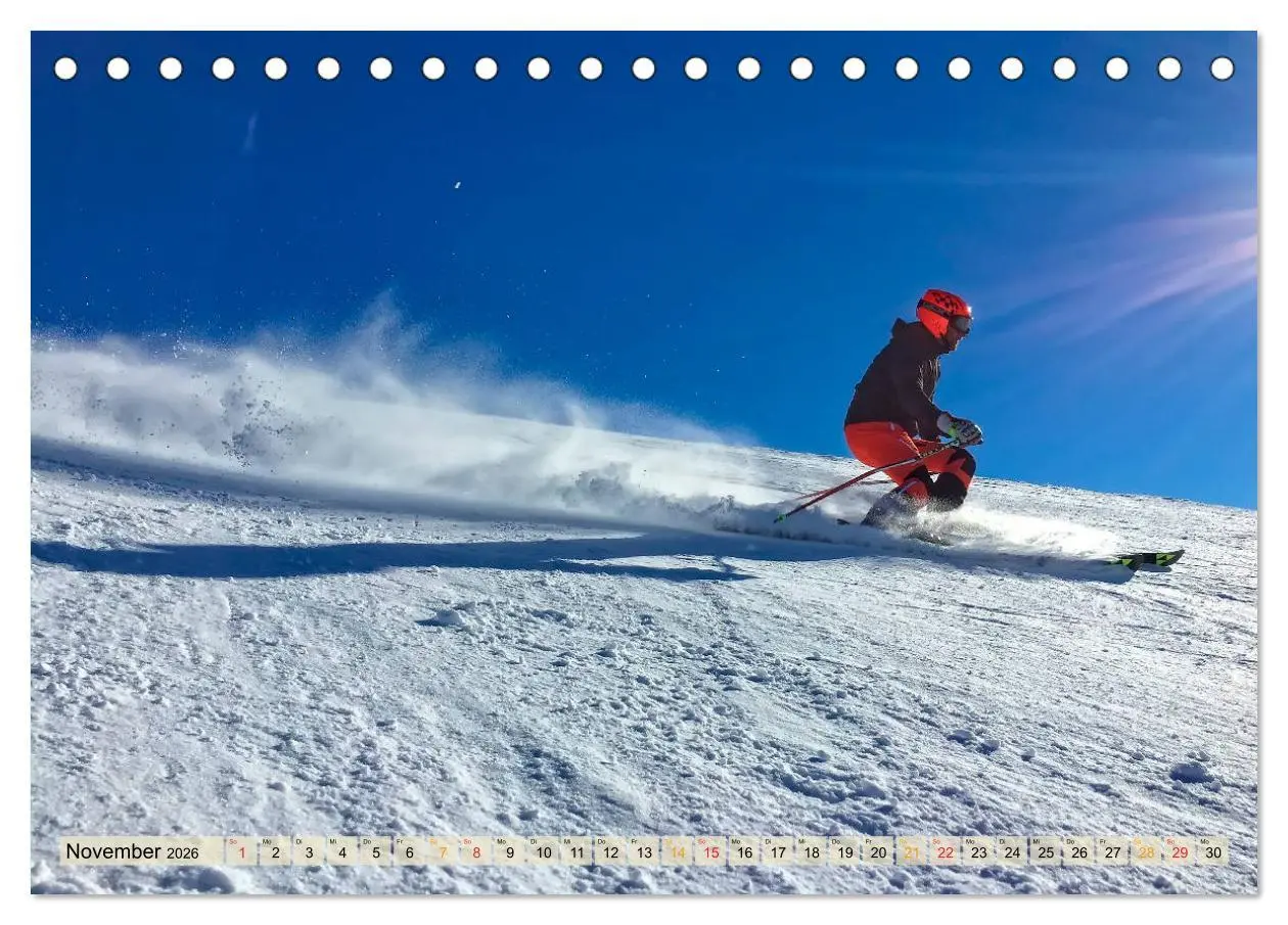 Bild: 9783457858820 | Skifahren - so schön (Tischkalender 2026 DIN A5 quer), CALVENDO...