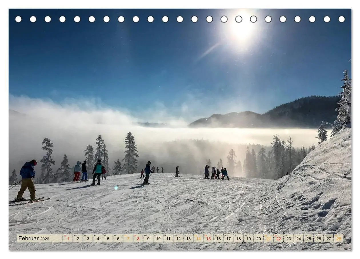 Bild: 9783457858820 | Skifahren - so schön (Tischkalender 2026 DIN A5 quer), CALVENDO...