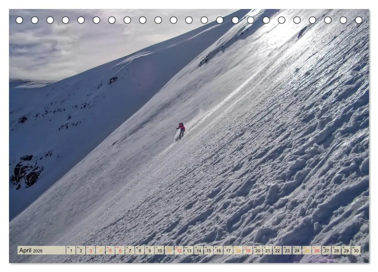 Bild: 9783457858820 | Skifahren - so schön (Tischkalender 2026 DIN A5 quer), CALVENDO...