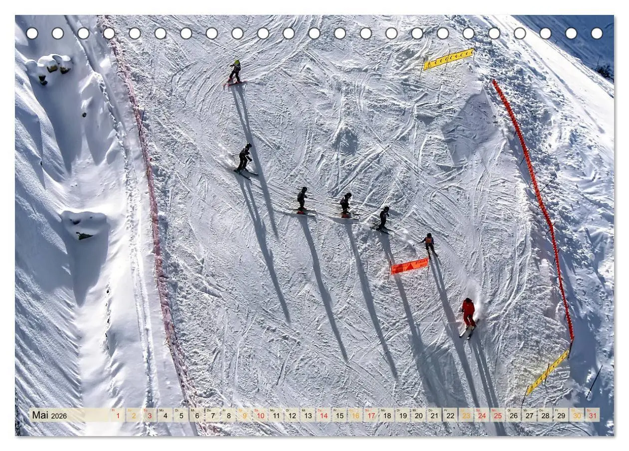 Bild: 9783457858820 | Skifahren - so schön (Tischkalender 2026 DIN A5 quer), CALVENDO...