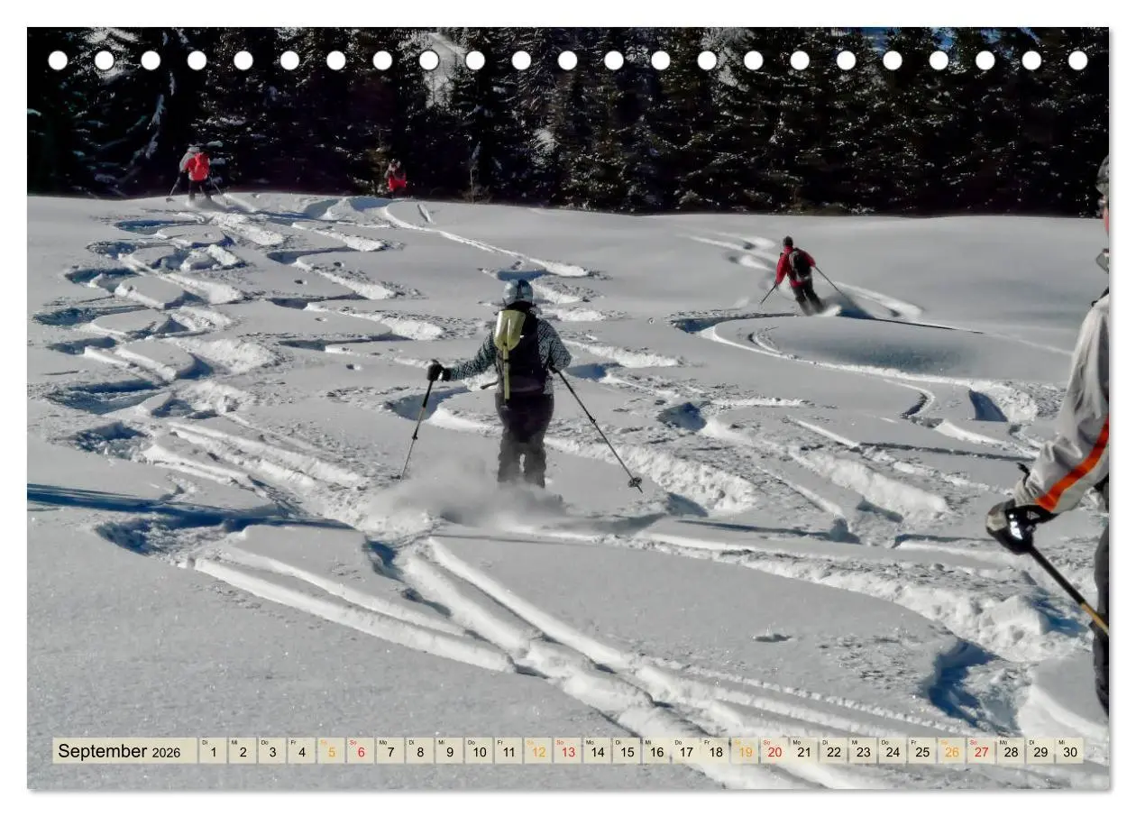Bild: 9783457858820 | Skifahren - so schön (Tischkalender 2026 DIN A5 quer), CALVENDO...