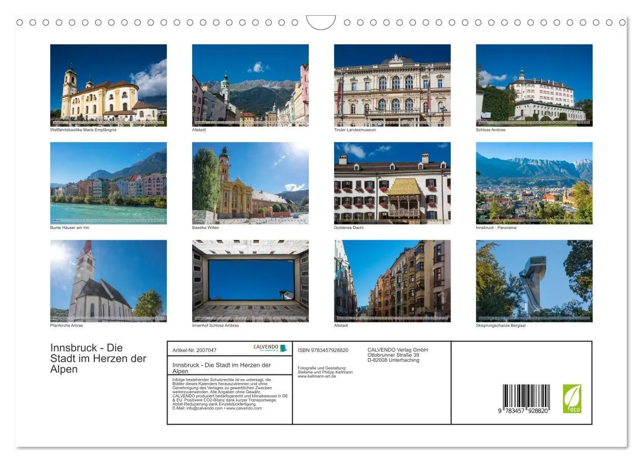 Bild: 9783457928820 | Innsbruck - Die Stadt im Herzen der Alpen (Wandkalender 2026 DIN A3...