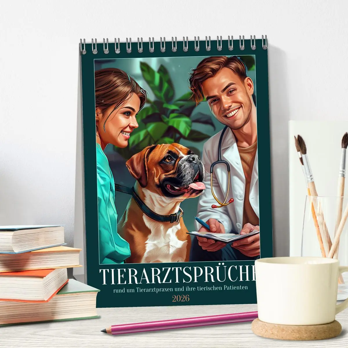 Bild: 9783516258820 | Tierarztsprüche (Tischkalender 2026 DIN A5 hoch), CALVENDO...