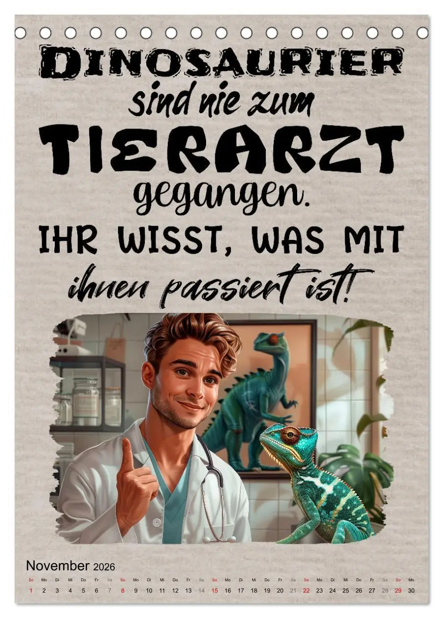 Bild: 9783516258820 | Tierarztsprüche (Tischkalender 2026 DIN A5 hoch), CALVENDO...