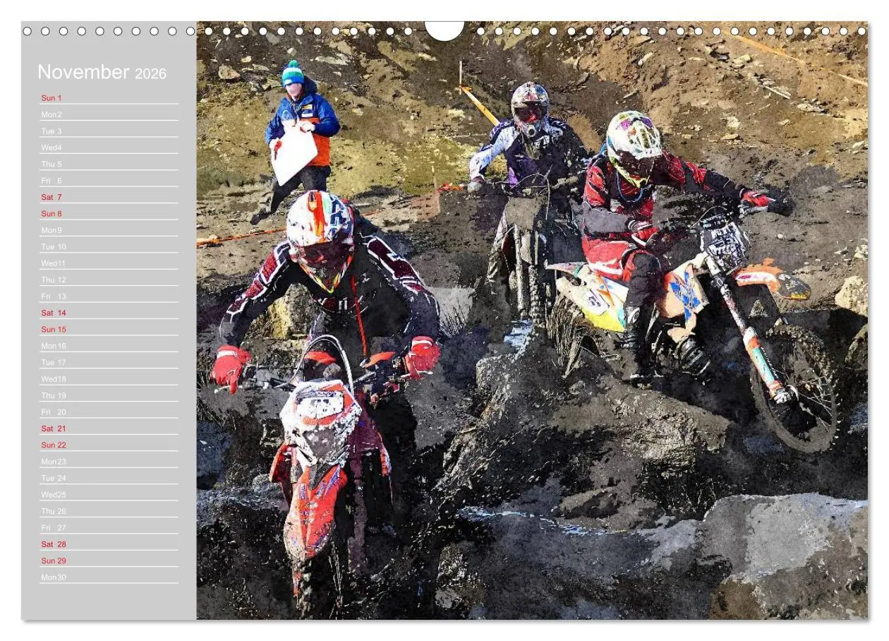 Bild: 9783516568820 | ENDURO RACING 2 (Wall Calendar 2026 DIN A3 landscape), CALVENDO 12...