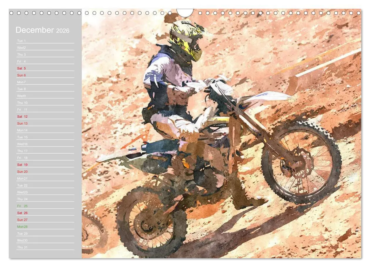Bild: 9783516568820 | ENDURO RACING 2 (Wall Calendar 2026 DIN A3 landscape), CALVENDO 12...