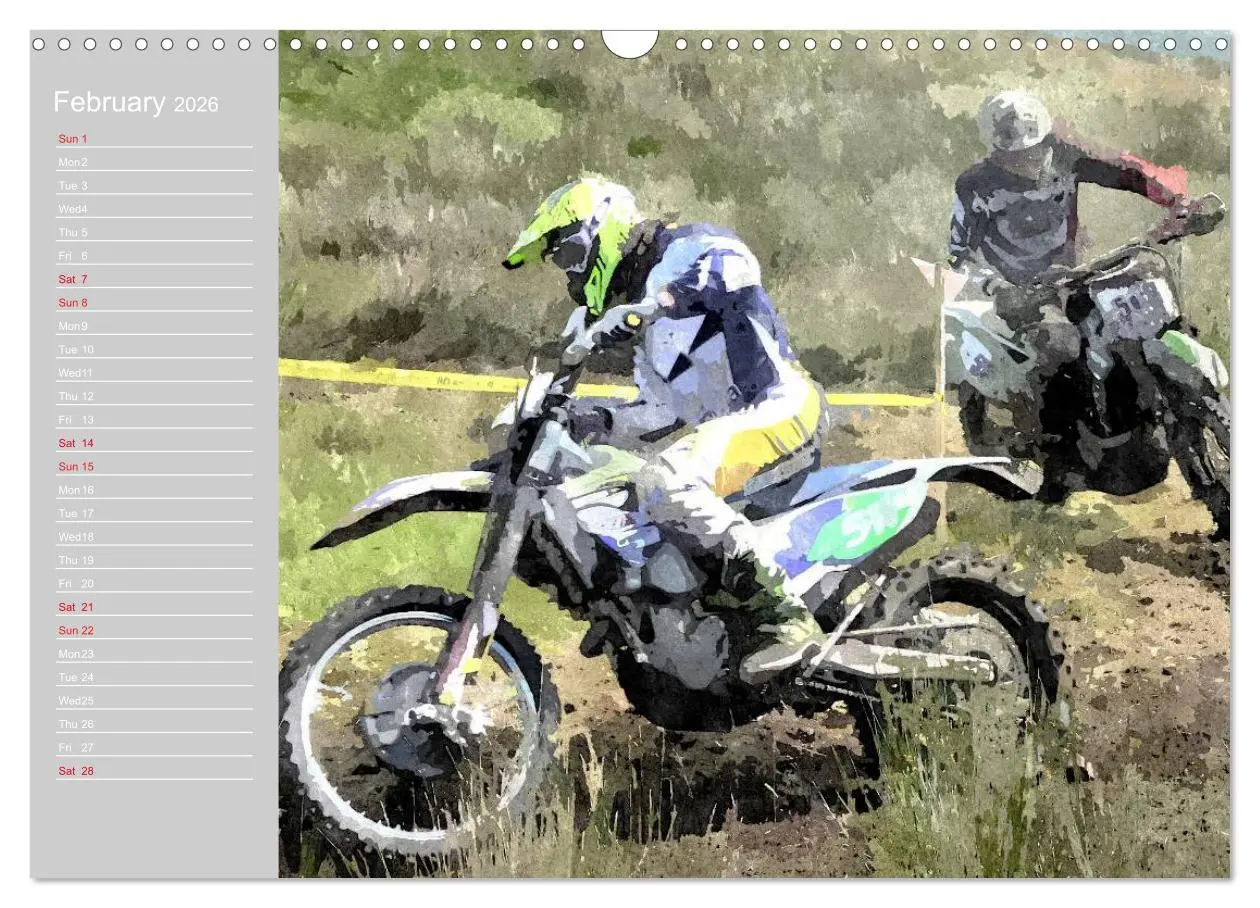 Bild: 9783516568820 | ENDURO RACING 2 (Wall Calendar 2026 DIN A3 landscape), CALVENDO 12...