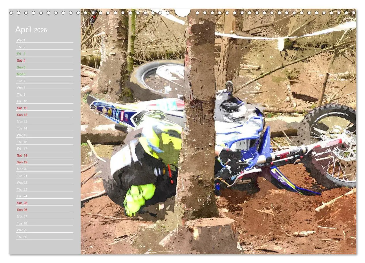 Bild: 9783516568820 | ENDURO RACING 2 (Wall Calendar 2026 DIN A3 landscape), CALVENDO 12...